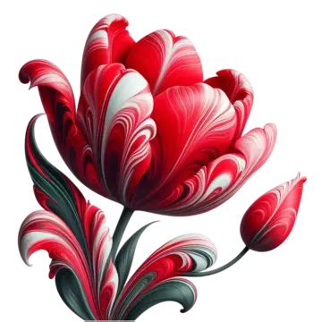 Tulip Outline PNG Transparent Images Free。